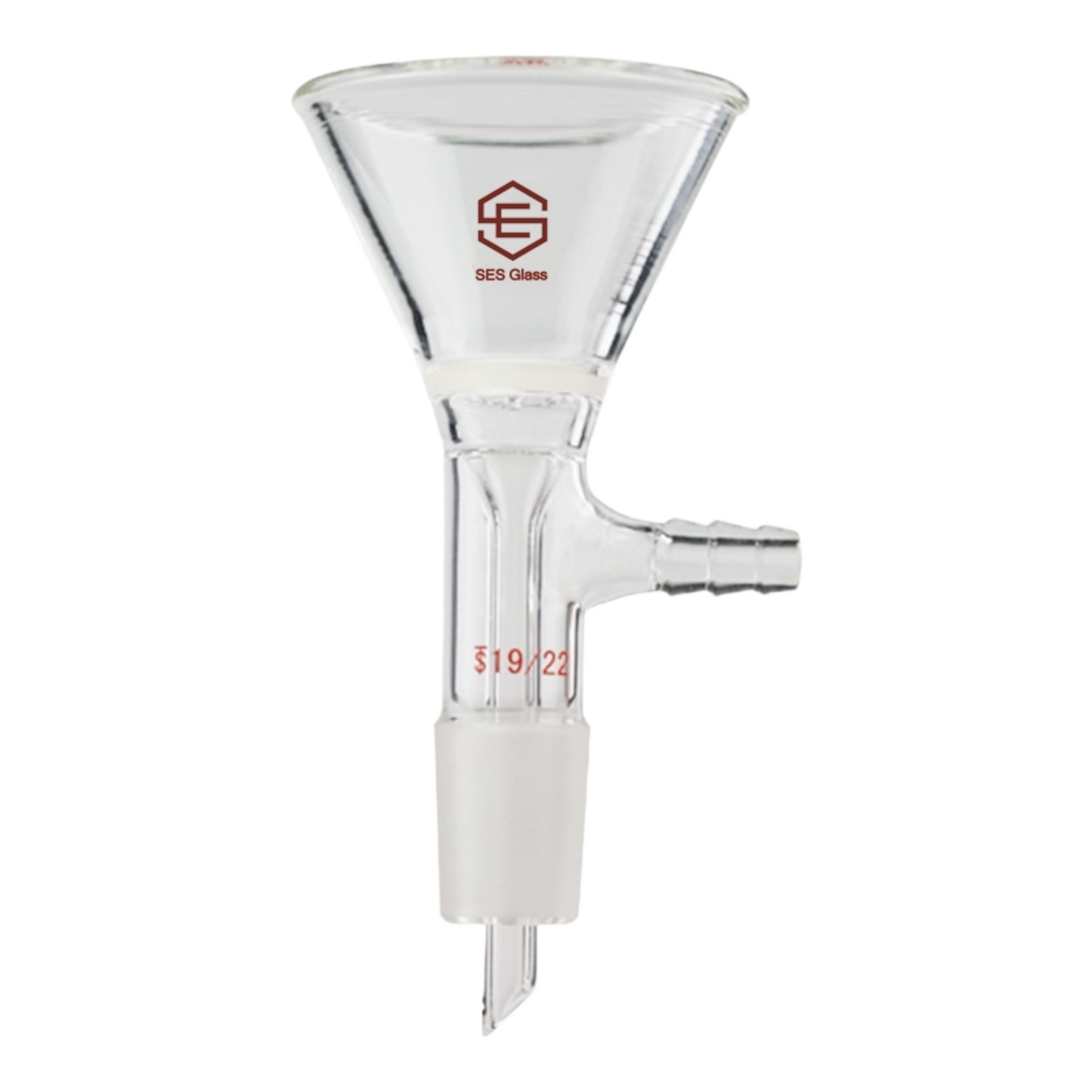 Hirsch Filter Funnels with Taper Joint and Vacuum Side Hose (Fritted Disc)