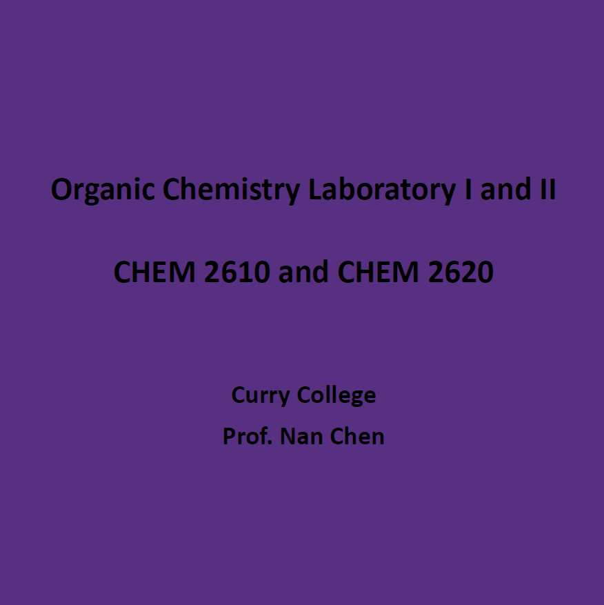 Organic Chemistry Lab Manual (2026 Fall)