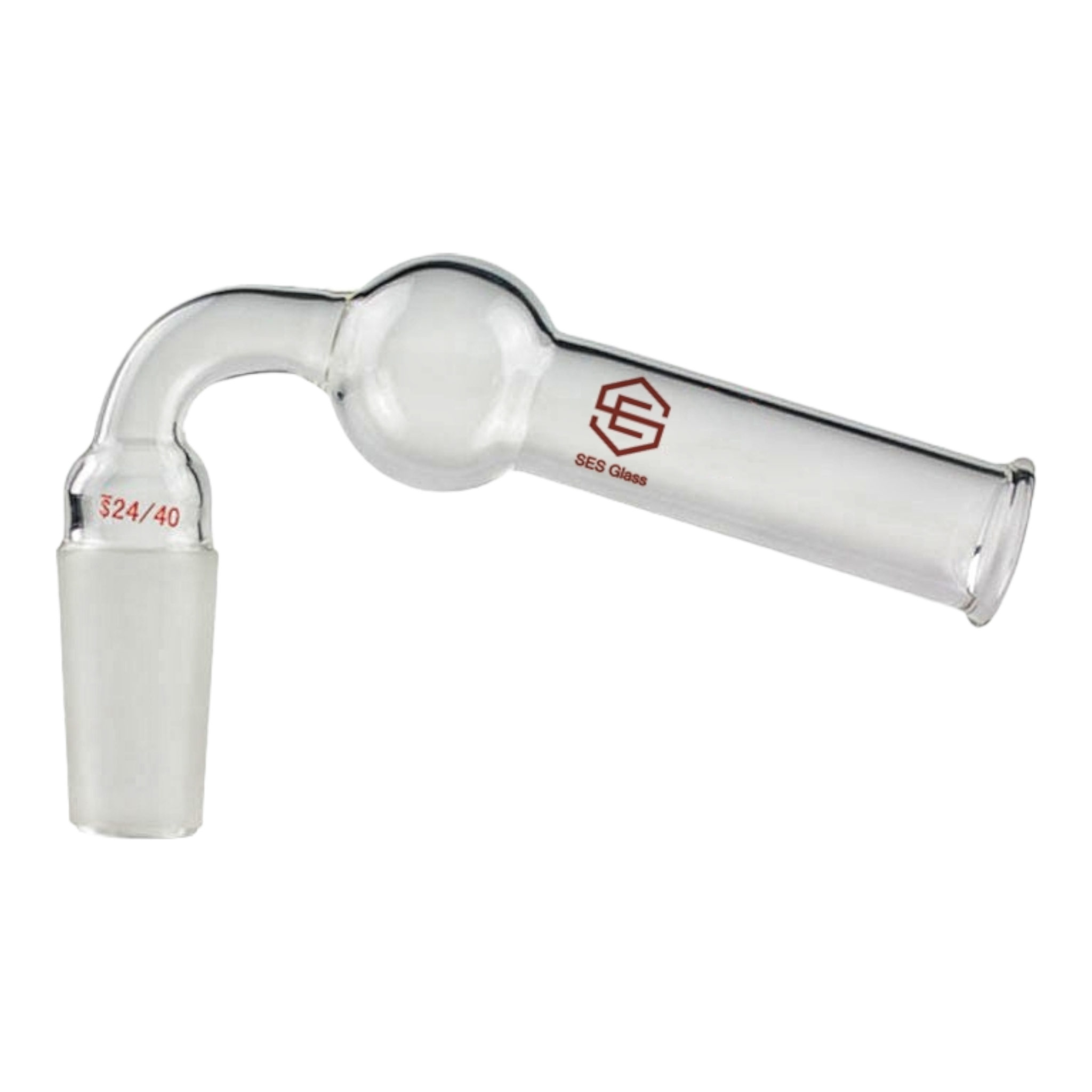 Adaptateur En Verre Borosilicate 90° Pour Vide Ou Gaz Inerte - Joint 24/40 - Pour Labo Et Chimie