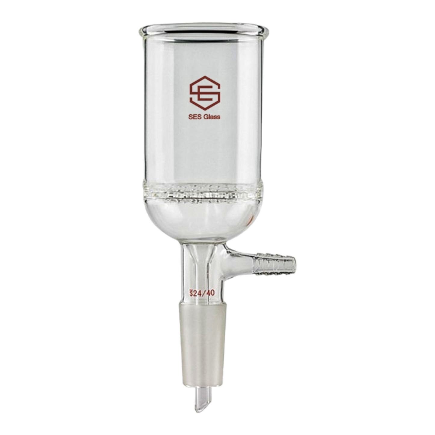 Buchner Filter Funnels with Taper Joint and Vacuum Side Hose (Perforated Glass Plate)