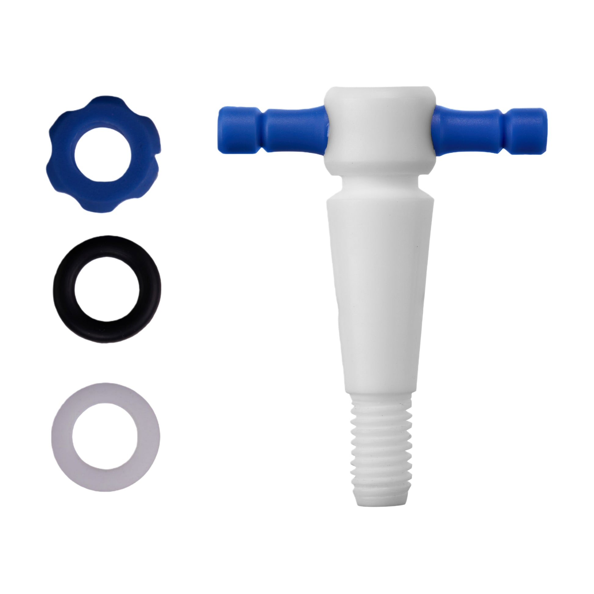 Straight Bore Teflon Stopcock Blue
